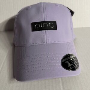 Ping Flex Fit Tech 110 PGA Tour Golf Hat Adjustable Cap Light Lavender NEW